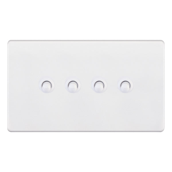 Selectric - Screwless 10A 4 Gang Toggle Switch 5MPLUS