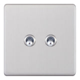 Selectric - Screwless 10A 2 Gang Toggle Switch 5MPLUS