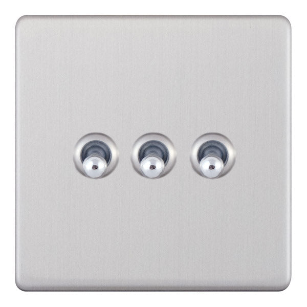 Selectric - Screwless 10A 3 Gang Toggle Switch 5MPLUS