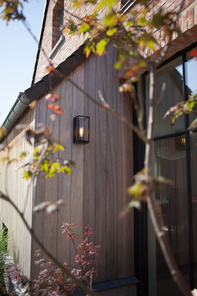 Lutec Flair ES/E27 Wall Lantern Black Aluminium 5288803012 2