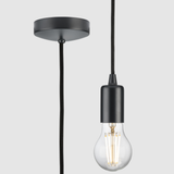 Knightsbridge 1.8m E27 Contemporary Pendant Set Anthracite 8270LAT
