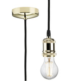Products Knightsbridge - 1.8m E27 Vintage Pendant Set Polished Brass 8271LPB