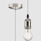 Knightsbridge - 1.8m E27 Vintage Pendant Set Polished Chrome 8271LPC