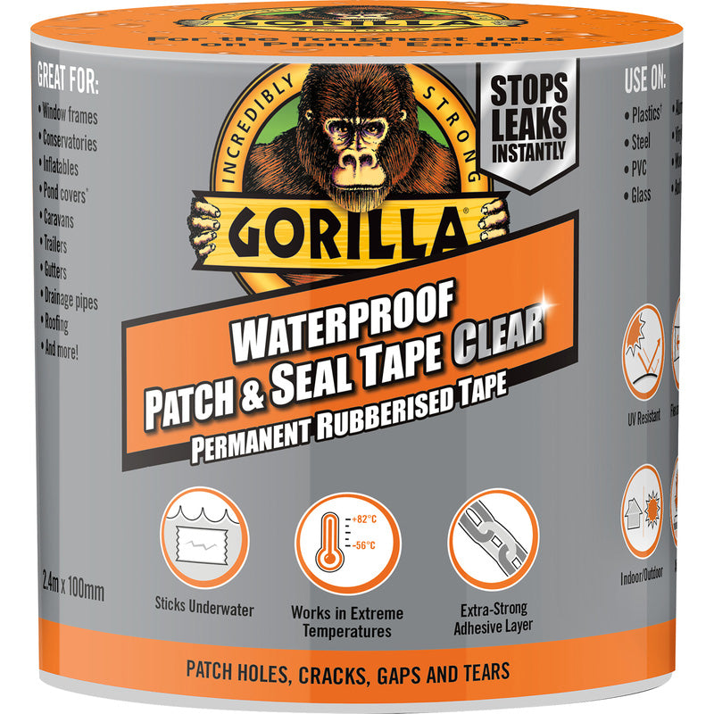 Gorilla - Waterproof Patch & Seal Tape 2.4m Clear    3044751