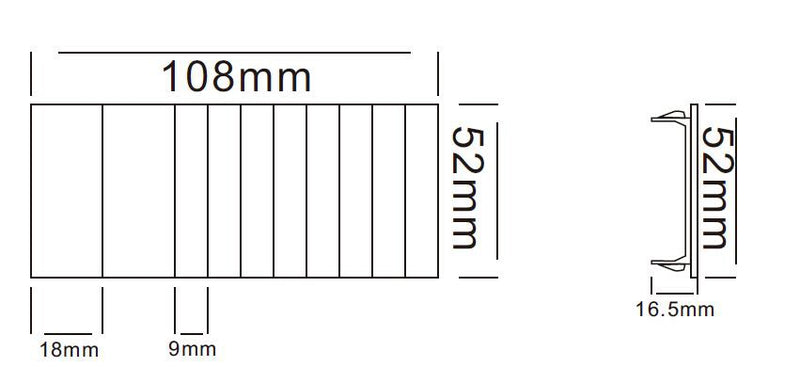 FuseBox MCB / RCBO Blanks (Pack of 2 x 6) AMBP Dimensions