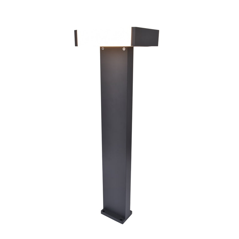 Lutec - Conroy Outdoor Bollard Light Dark Grey Warm White 3000K 7207001118