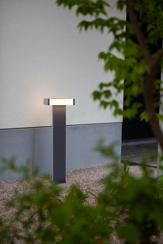 Lutec - Conroy Outdoor Bollard Light Dark Grey Warm White 3000K 7207001118