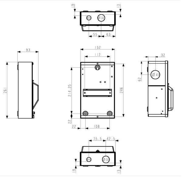 FuseBox - EV Charger Distribution Board Type A 40A RCBO EV40A