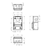 FuseBox EV Charger Distribution Board Type A 32a RCBO with Surge Protection EV32AX Dimensions