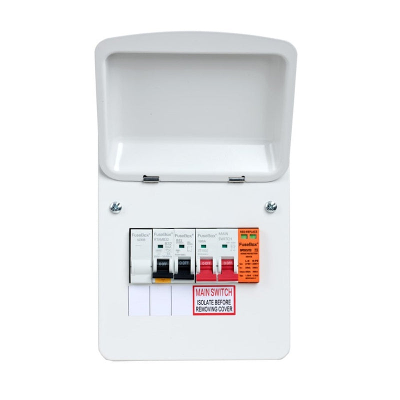 FuseBox EV Charger Distribution Board Type A 32a RCBO with Surge Protection EV32AX B