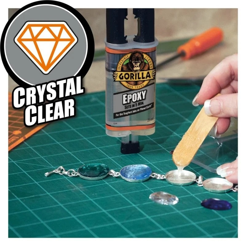 Gorilla - 2-Part 5 min Crystal Clear Epoxy Resin Adhesive Syringe  6044001