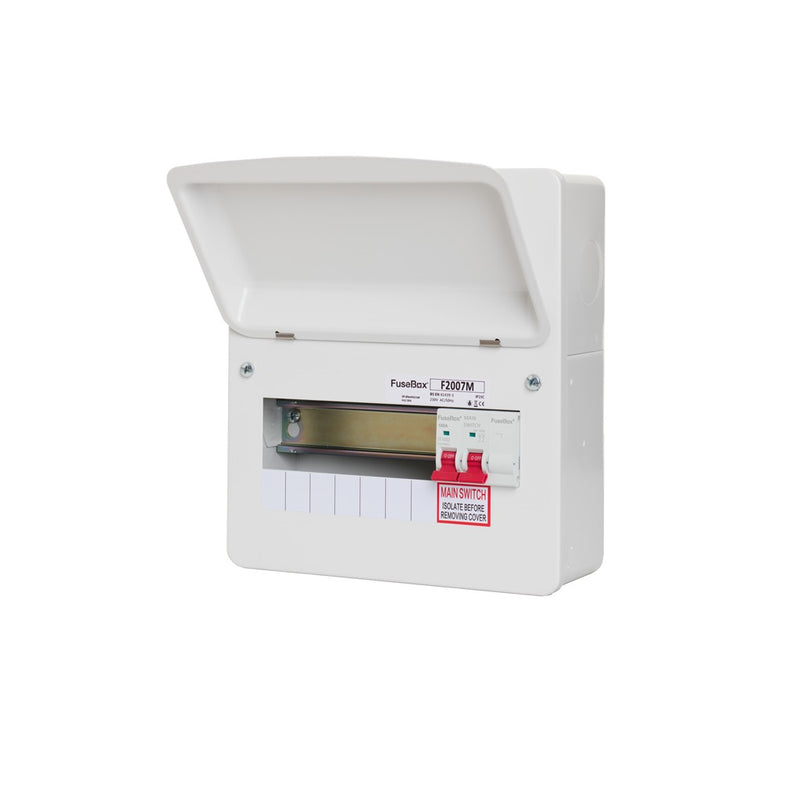 FuseBox 7 Way RCBO 100A Main Switch Consumer Unit F2007M