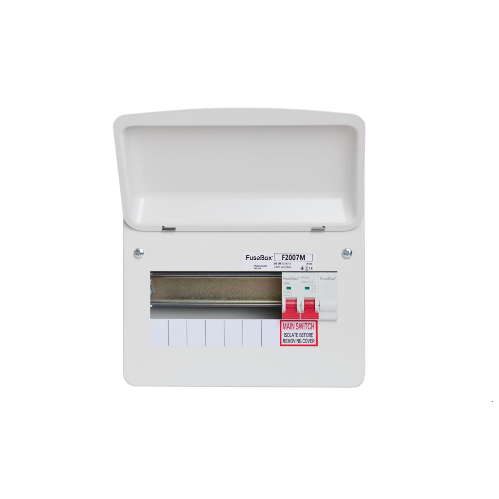 FuseBox 7 Way RCBO 100A Main Switch Consumer Unit F2007M