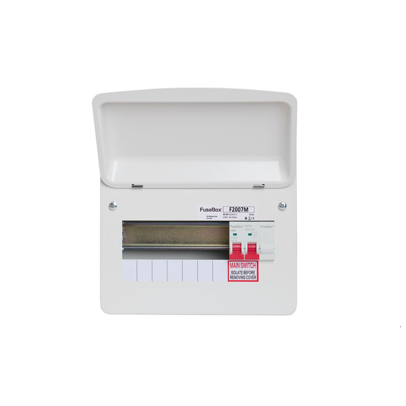 FuseBox 7 Way RCBO 100A Main Switch Consumer Unit F2007M