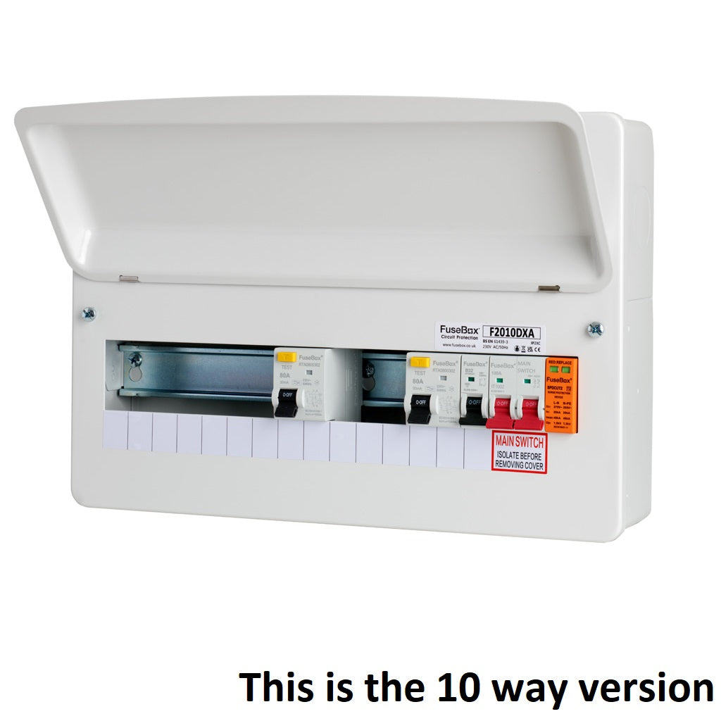 FuseBox - 16 Way Dual RCD Consumer Unit With SPD F2016DX