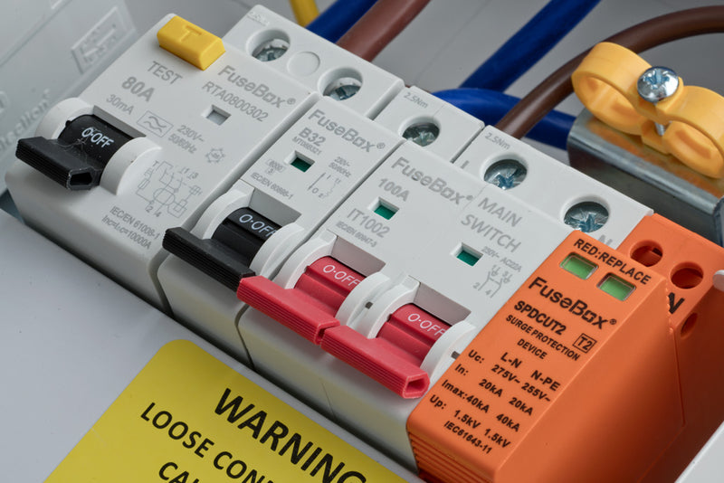 FuseBox - 16 Way Dual RCD Consumer Unit With SPD F2016DX