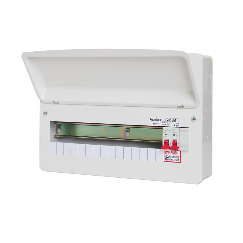 FuseBox - 15 Way RCBO 100A Main Switch Consumer Unit F2015M
