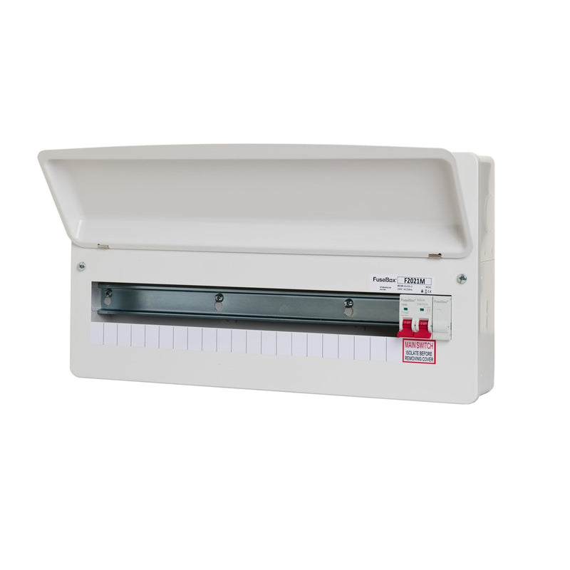 FuseBox - 21 Way RCBO 100A Main Switch Consumer Unit F2021M