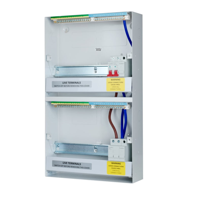 FuseBox - 22 Way RCBO Double Bank 100A Main Switch Consumer Unit F2022M