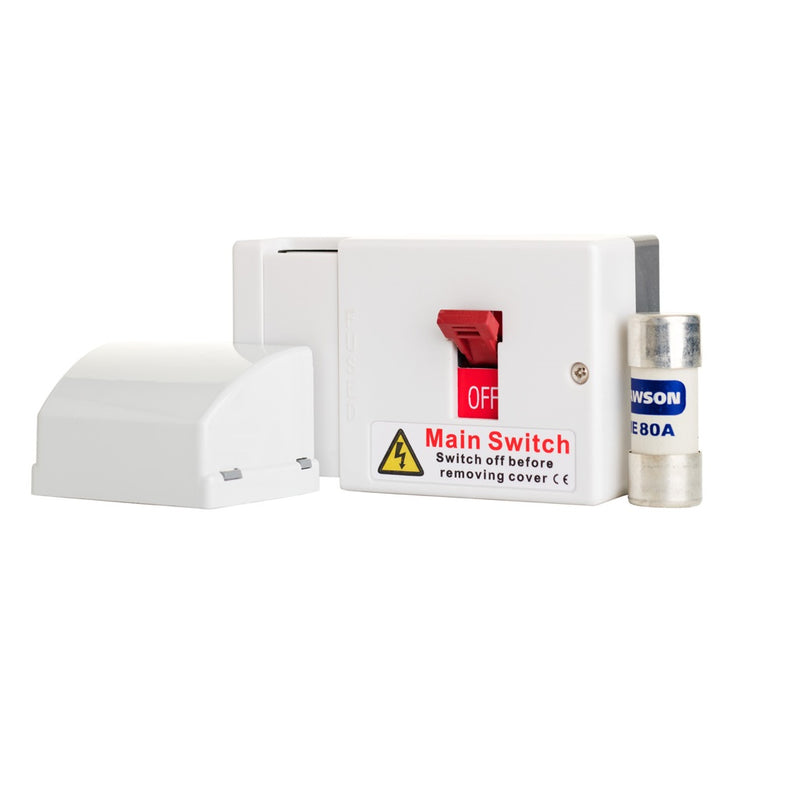 FuseBox 80A Fused Switch 1P+N (Shroud + ME80 Fuse) FMS080