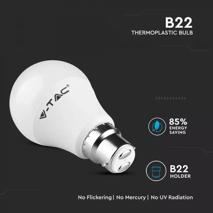 V-TAC 11W 6400K LED A60 Plastic Bulb SAMSUNG Chip B22 VT-231 853