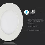 V-TAC - 12W 6400K LED Premium Panel Round SAMSUNG Chip VT-612RD 714