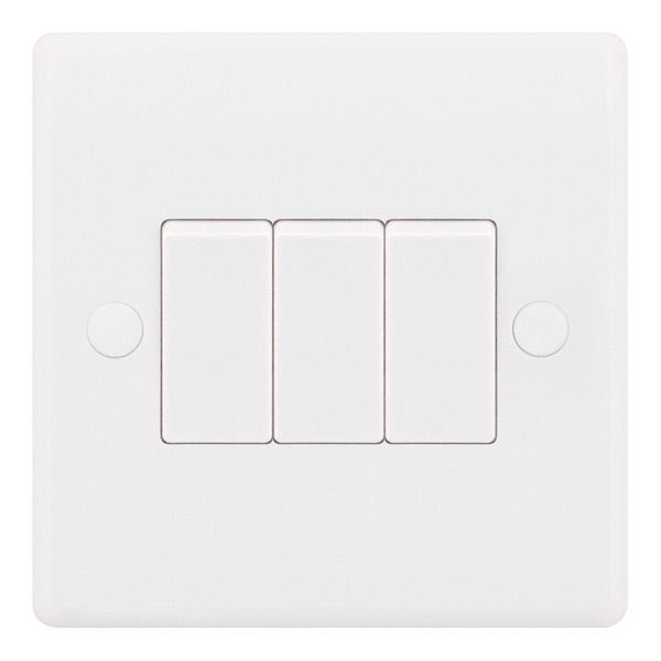 Selectric - Smooth  3 Gang 2 Way Switch SSL503