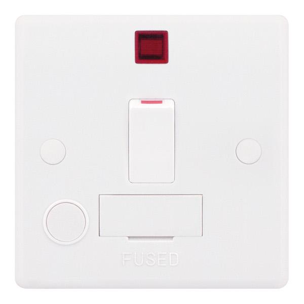 Selectric Smooth 13A Fused Connection Unit DP Switched with Neon & Flex SSL532