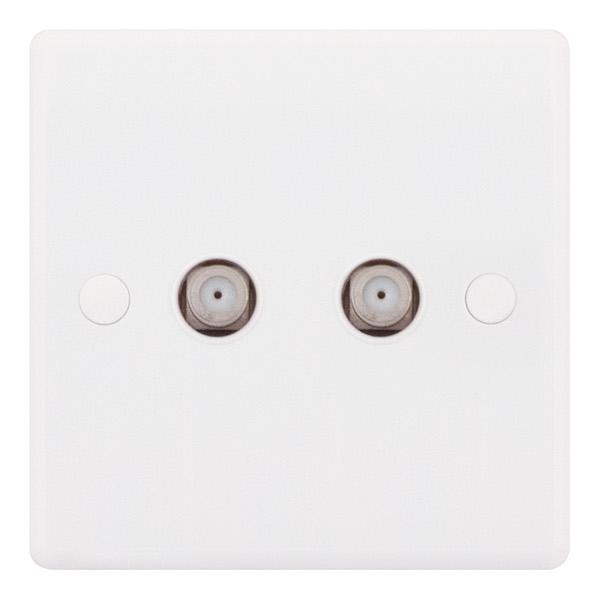 Selectric Smooth 2 Gang F-Type Satellite Socket SSL534