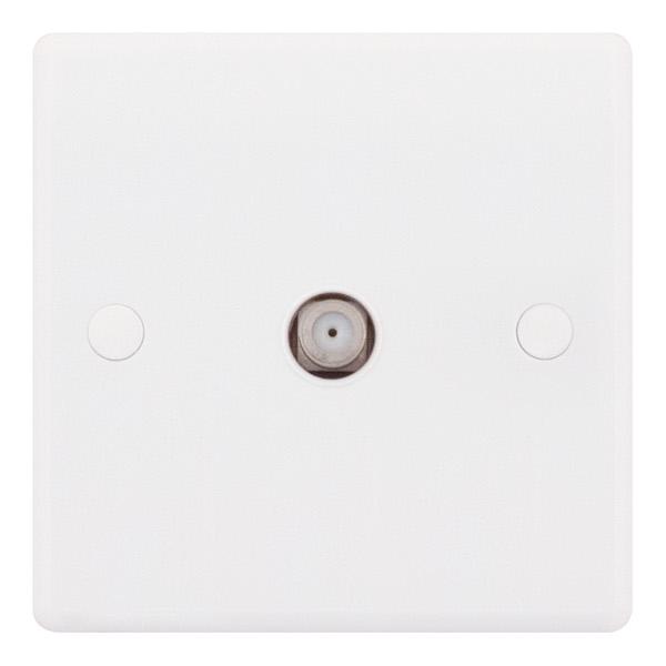Selectric - Smooth 1 Gang F-Type Satellite Socket SSL537