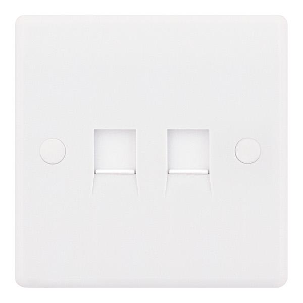 Selectric Smooth 2 Gang RJ45 Computer / Data Socket SSL543