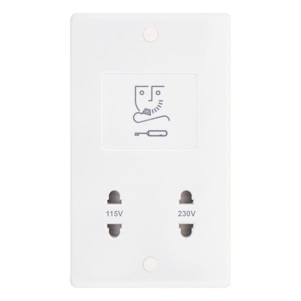 Selectric Smooth Dual Voltage Shaver Socket 115V & 230V Output SSL549