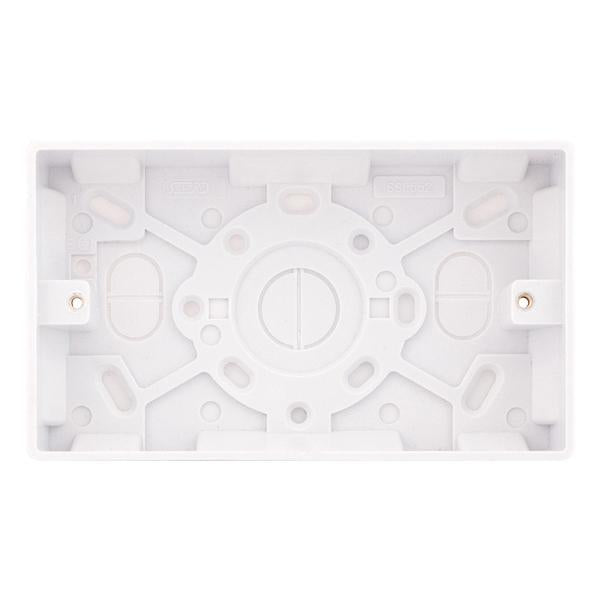 Selectric Smooth 2 Gang Surface Pattress Box 47mm Deep SSL552