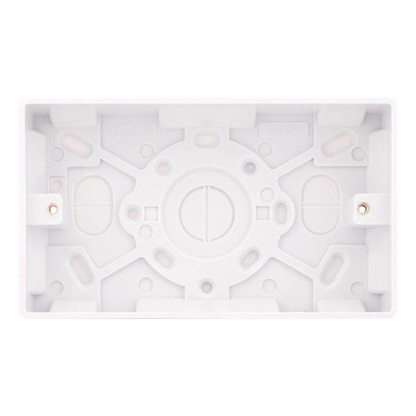 Selectric Smooth 2 Gang Surface Pattress Box 35mm Deep SSL554