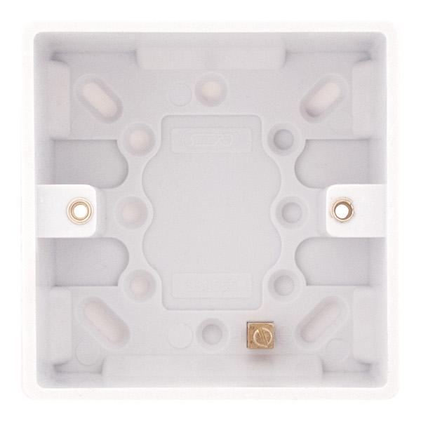 Selectric - Smooth 1 Gang Surface Pattress Box - 47mm Deep SSL555