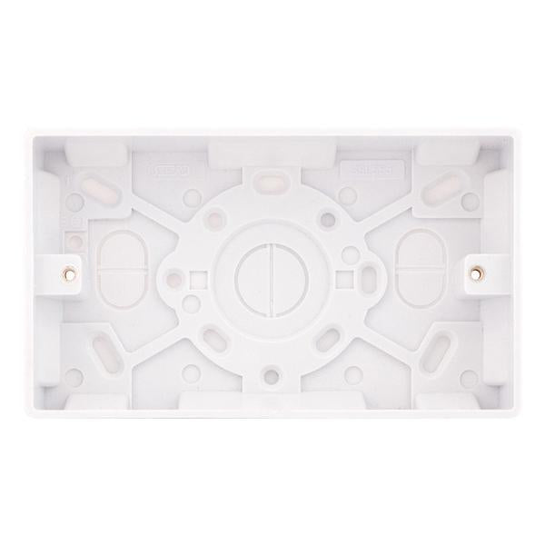 Selectric Smooth 2 Gang Surface Pattress Box 47mm Deep SSL556