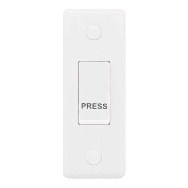 Selectric - Smooth  1 Gang Architrave Press Switch SSL572