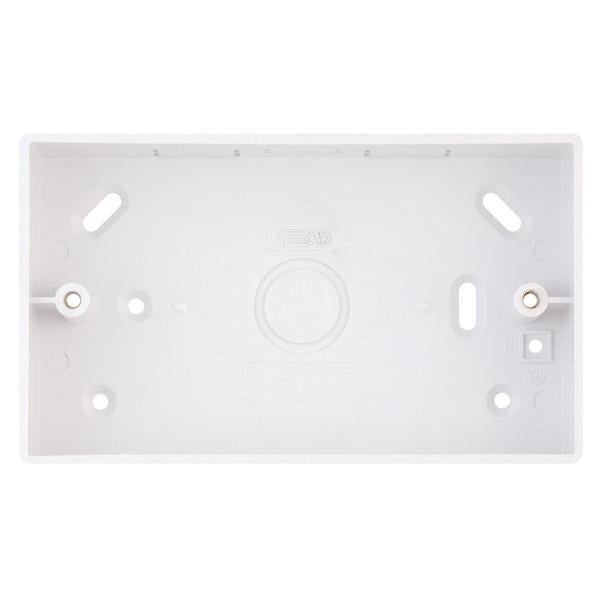 Selectric Smooth 2 Gang Surface Pattress Box 30mm Deep ABS SSL576