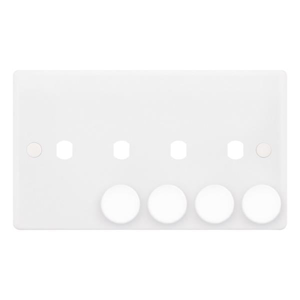 Selectric Smooth 4 Gang Empty Dimmer SSL593