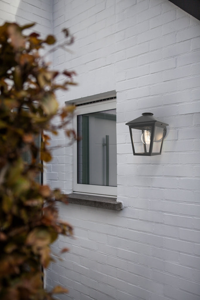 Lutec - Zago Clear Outdoor Wall Light Black E27 5294502012