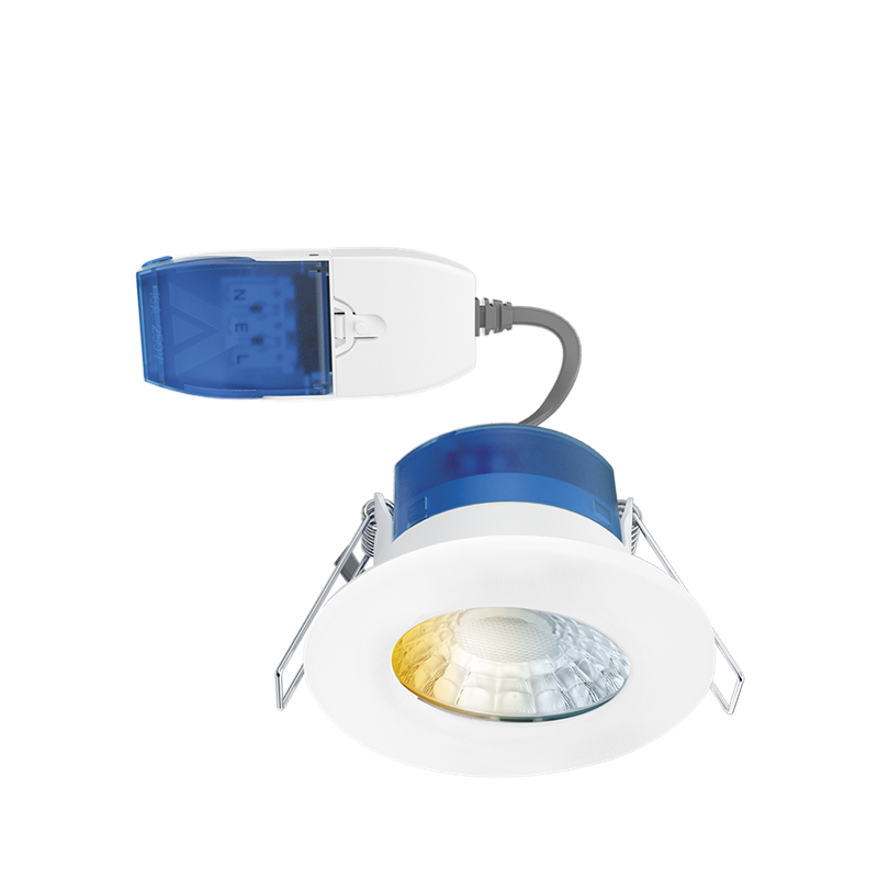 Aurora - R6 Fixed 6W Fire Rated LED Colour & Wattage Switchable 3000K-5700K Downlight AU-R6CWS