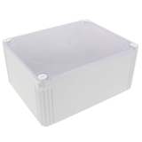 Wiska -  200 x 160 x 94 mm Polypropylene Junction Box IP66/IP67 Plain Sided 3-Pole Terminal Light Grey / Clear Lid COMBI 1610/3 PL LG DK