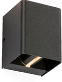 Knightsbridge - 230V IP65 2 x 6W LED Adjustable Up and Down Wall Light Anthracite - 3000K