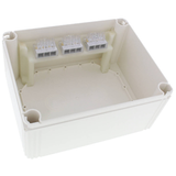 Wiska -  200 x 160 x 94 mm Polypropylene Junction Box IP66/IP67 Plain Sided 3-Pole Terminal White / Clear Lid COMBI 1610/3 PL WH DK