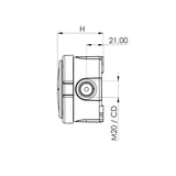 Wiska - COMBI 304 WH (WHITE), 3 x WAGO 221-413 Junction Box - 10110637