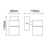 Forum - ZN-37940-BLK-65 - Leto Up or Down IP65 Outdoor Wall Light – Black