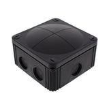 Wiska -  110 x 110 x 66mm Polypropylene Junction Box IP66/IP67  Empty Black COMBI 607 BK