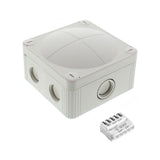 Wiska -  95 x 95 x 60mm Polypropylene Junction Box IP66/IP67 Light Grey COMBI 407/4SDKF5/G