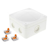 Wiska -  95 x 95 x 60mm Polypropylene Junction Box IP66/IP67 3 x WAGO 221-413 Terminals White COMBI 407 WH / 3-221-413
