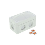 Wiska -  85 x 49 x 51mm Polypropylene Junction Box IP66/IP67 3 x WAGO 221-413 Terminals Light Grey COMBI 206 LG / 3xWAGO 221-413